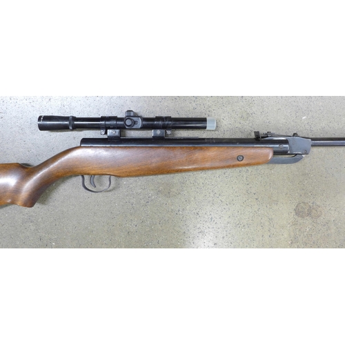 845 - A Webley Falcon .22 air rifle with Webley 4 x 15 scope