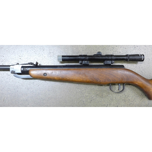 845 - A Webley Falcon .22 air rifle with Webley 4 x 15 scope