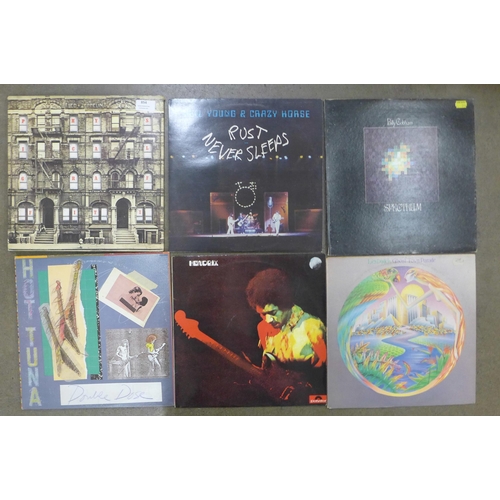 854 - 1970s rock LP records, Led Zeppelin, Hot Tuna, Jimi Hendrix, Les Dudek, Billy Cobham and Neil Young ... 