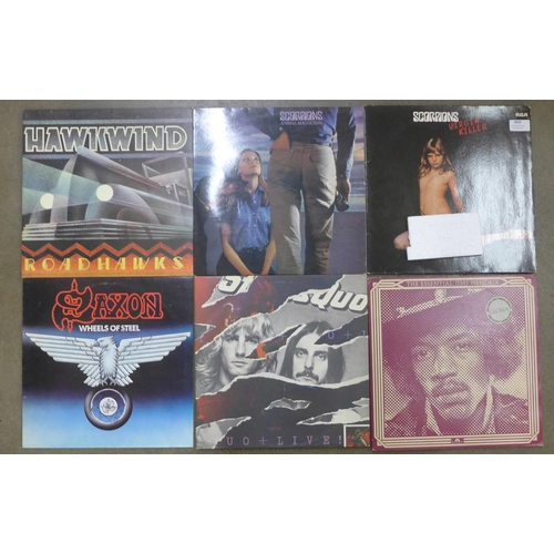 859 - 1970s/1980s rock LP records, Scorpions (Virgin Killer, banned cover), Hawkwind, Jimi Hendrix, Saxon ... 