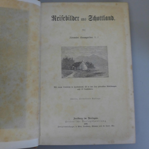 863 - Three books, Album of Scottish Scenery, one other in German and a book of English, German Railways i... 