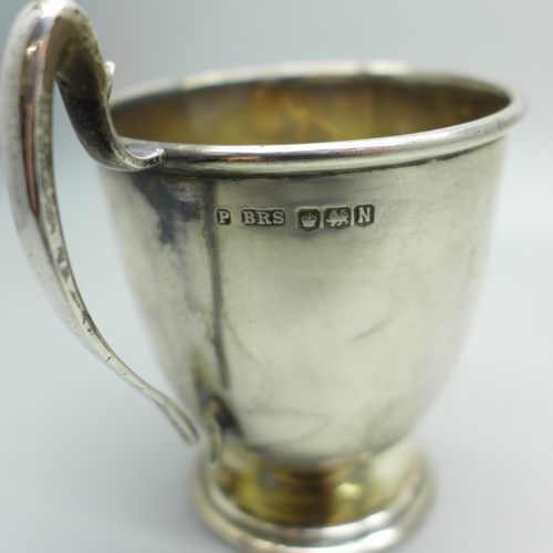 892 - A silver cup, Sheffield 1955, 84g