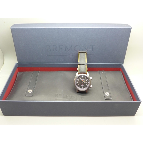 897 - A Bremont MBII-BK10R Martin-Baker Ejection Seat wristwatch, serial number MN11/9865, with matching c... 