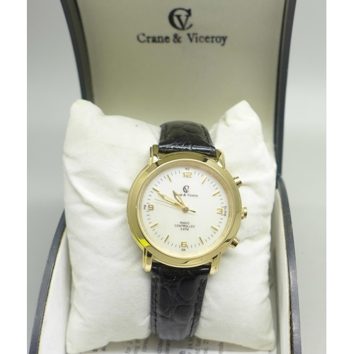 926 - A Crane and Viceroy radio controlled wristwatch, boxed