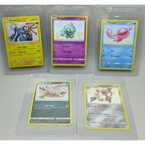 952 - Five Hidden Fates shiny Pokemon cards