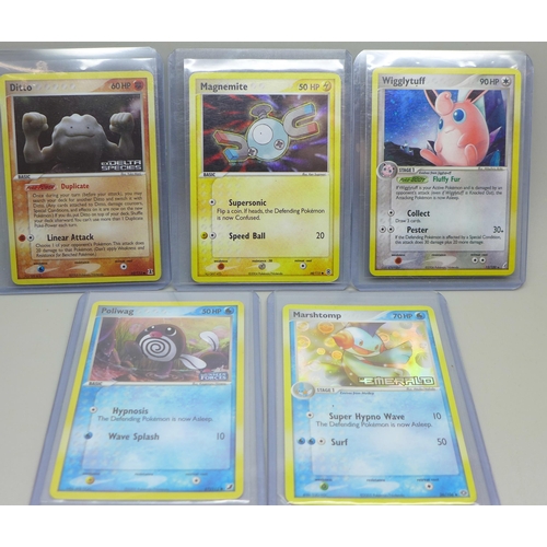 953 - Five vintage rare holographic Pokemon cards