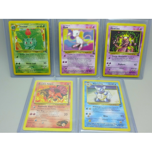 955 - Five vintage promotional Pokemon cards