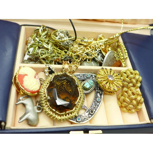 966 - A box of costume jewellery