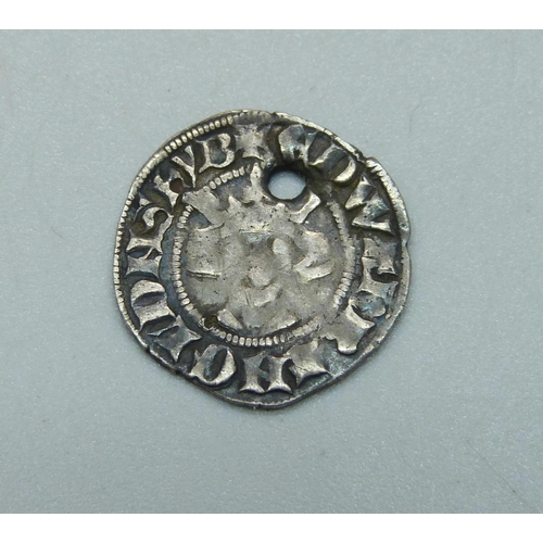 1046 - An Edward I Long Cross penny, drilled