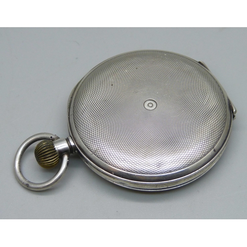 1079 - A silver cased full hunter pocket watch