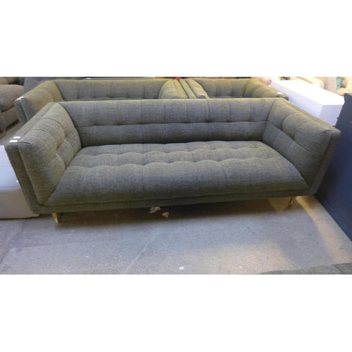 1494 - Isla 3.5 Seater Highland Fabric Green Sofa, original RRP £816.66 + VAT (4192-13) * This lot is subje... 