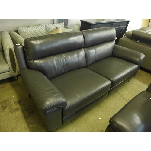 1518 - Grace Grey Leather 2.5 Seater Power Recliner sofa, original RRP £874.99 + VAT (4192-30) * This lot i... 