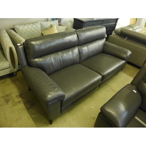 1518 - Grace Grey Leather 2.5 Seater Power Recliner sofa, original RRP £874.99 + VAT (4192-30) * This lot i... 