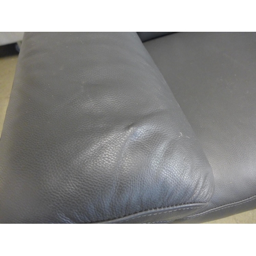 1518 - Grace Grey Leather 2.5 Seater Power Recliner sofa, original RRP £874.99 + VAT (4192-30) * This lot i... 