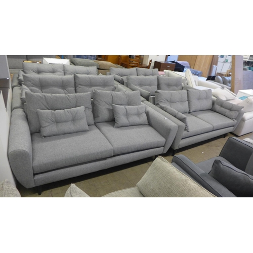 1544 - A pair of grey hopsack Jack Wills/sofa.com sofas