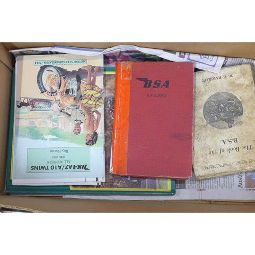 774 - A collection of BSA, Triumph and Brough Superior ephemera