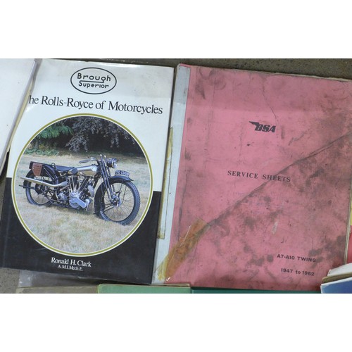 774 - A collection of BSA, Triumph and Brough Superior ephemera