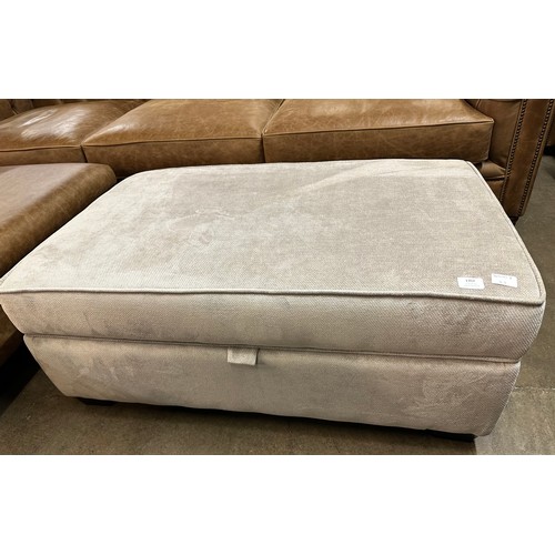 1352 - A Barker & Stonehouse large aluminium velvet upholstered footstool