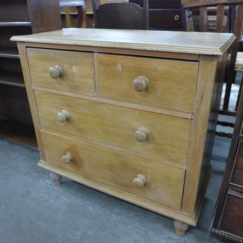 112 - A Victorian pine chest of drawers