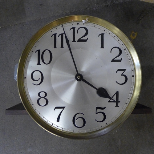 121 - An early 20th Century oak triple weight longcase clock, a/f