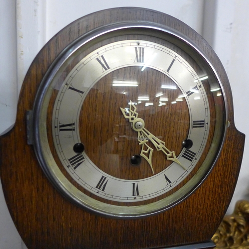 122 - An oak dwarf longcase clock