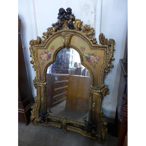 123 - An Italian Baroque style gilt framed mirror