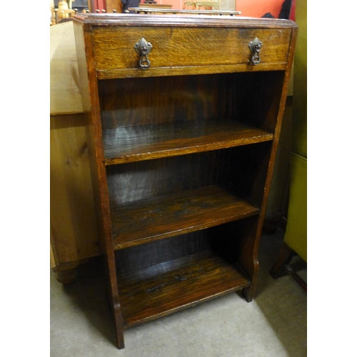 134 - An oak open bookcase