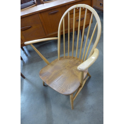 14 - An Ercol Blonde elm and beech Windsor armchair