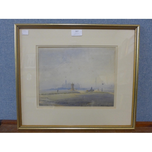 307 - English School (19th Century), landscape, watercolour, framed