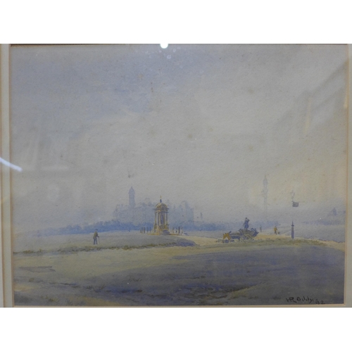 307 - English School (19th Century), landscape, watercolour, framed