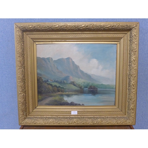 312 - Scottish School, Highland landscape, oil on canvas, indistinctly signed, dated 1904, framed