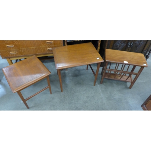 32 - A Danish teak occasional table and two other teak occasional tables