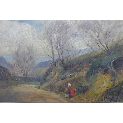 327 - English School (19th Century), pair of landscapes, oil on canvas, framed