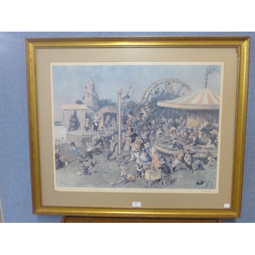 330 - A signed limited edition Terence Cuneo print, Cheese Fair, framed