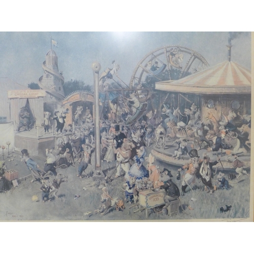 330 - A signed limited edition Terence Cuneo print, Cheese Fair, framed