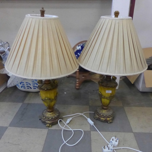 387 - A pair of Italian style table lamps