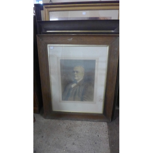 413 - Assorted prints and picture frames