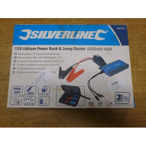 2008 - A Silverline 12v lithium power bank and jump start - unused - W