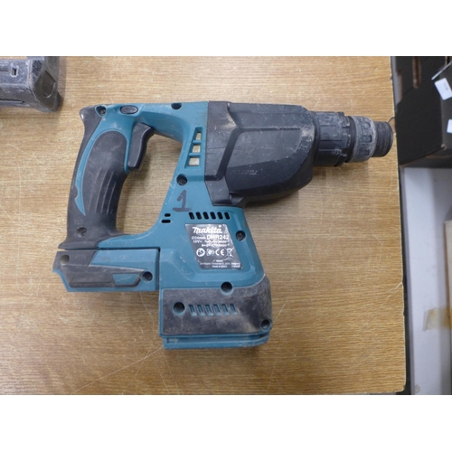 2065 - A Makita 24mm 18v drill (model:- DHR242) and a dust extractor/filter - no battery or charger