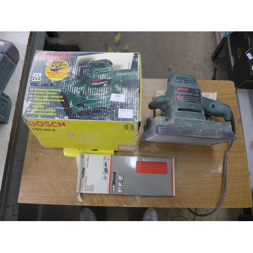 2066 - A Bosch PSS280A 240v orbital sander in box