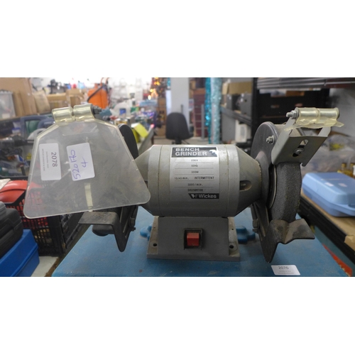 2078 - A Wilkes 300w 240v bench grinder