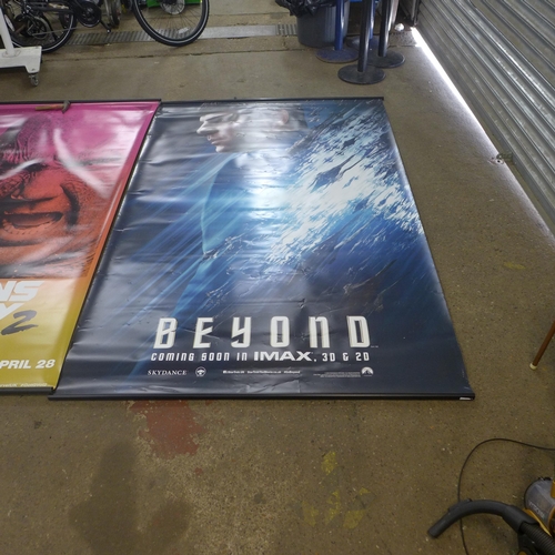 2096 - 2 Movie banner posters; Guardians of The Galaxy Vol. 2 and double sided Star Trek Beyond - Approx 6x... 