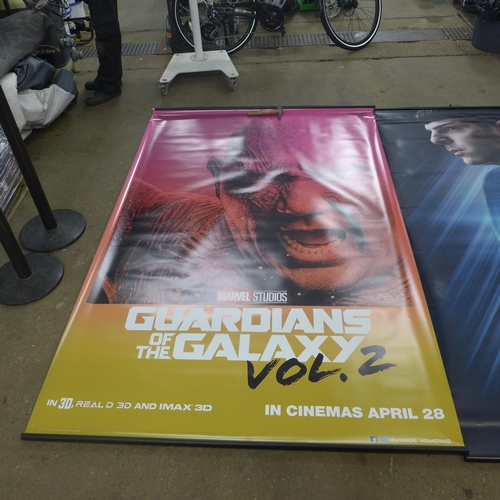 2096 - 2 Movie banner posters; Guardians of The Galaxy Vol. 2 and double sided Star Trek Beyond - Approx 6x... 