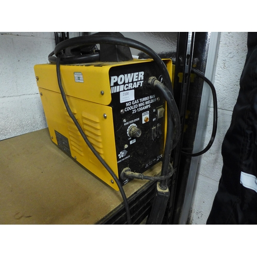 2100 - A Powercraft 3648 no gas turbo fan cooled mig welder (25-130 amps)