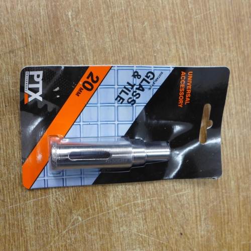 2123 - A large quantity of PTX universal drill bits suitable for drilling glass and tiles (20mm)