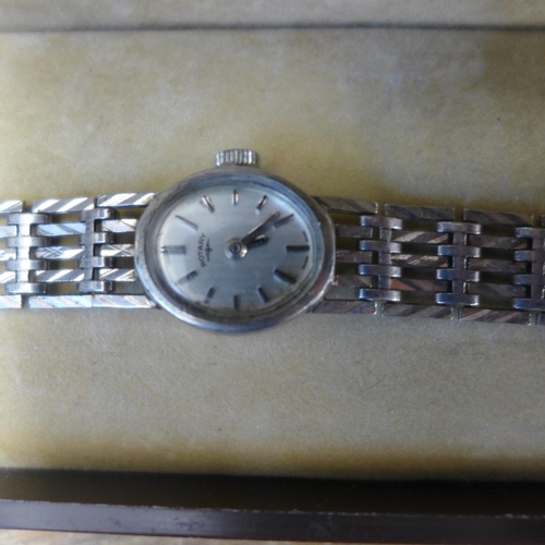 2156 - A lady's solid silver Rotary wristwatch