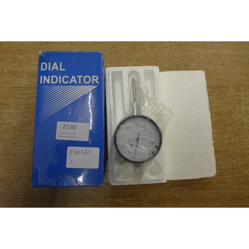 2160 - Dial indicator - measures 25mm in 0.01mm divisions