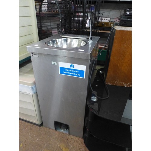 2236 - A Parry catering equipment stainless steel hand wash basin with integral water boiler