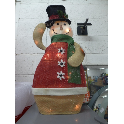 2255 - A Kingfisher inflatable animatronic Santa and light up animatronic snowman