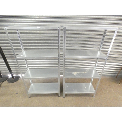 2291 - 2 light weight aluminium racking bays